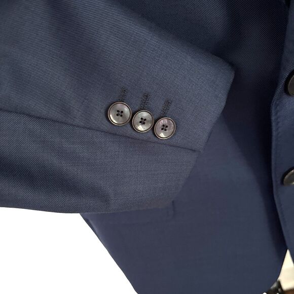Ted Baker Men’s Size 42R Modern Fit Super 110's Blue Wool Blazer Sport Coat - Picture 5 of 13